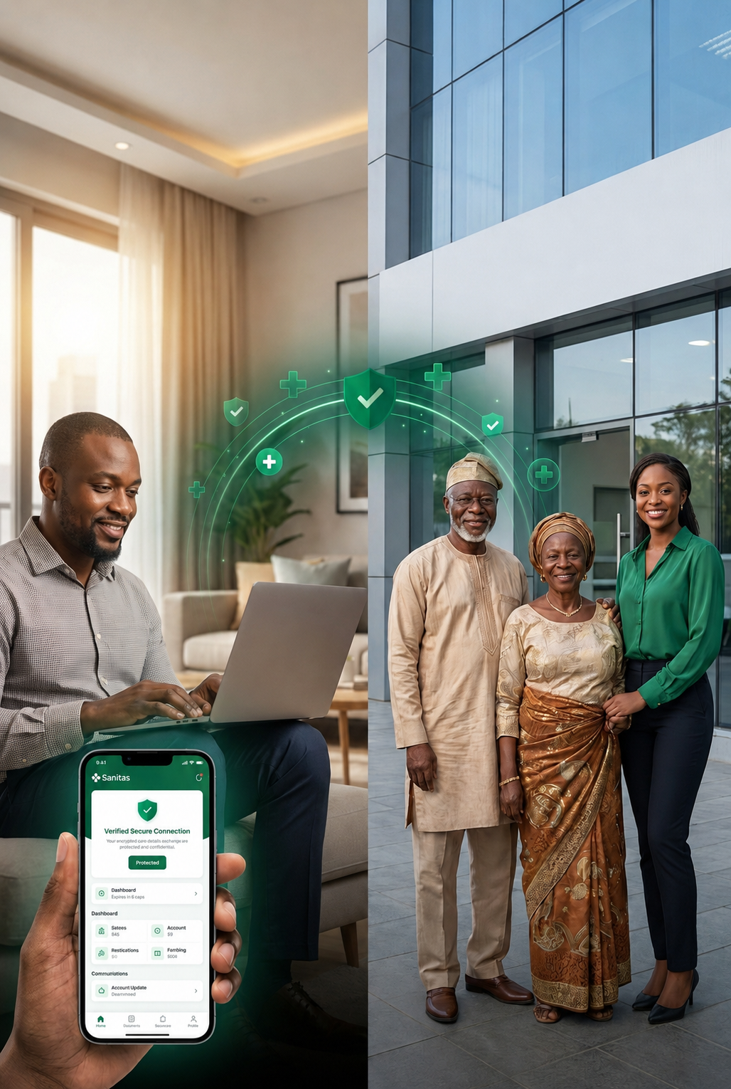 Sanitas Healthcare Fintech App Interface